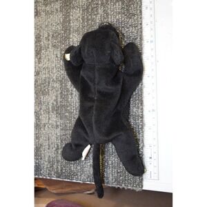 Ty Beanie "Velvet" plush black panther cat pink nose style 4064 plush beanbag